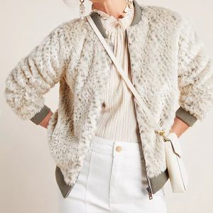 Skies Are Blue Faux Fur Bomber Jacket *NWOT*